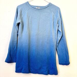 Mimi Maternity Womens Pullover Sweater Tie Dye Hombre Blue Size Small